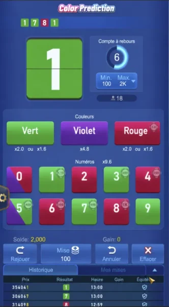 colour prediction